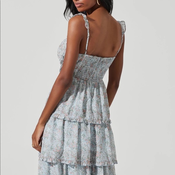 ASTR the Label FLUTTER STRAP FLORAL TIERED MAXI DRESS - Picture 3 of 7